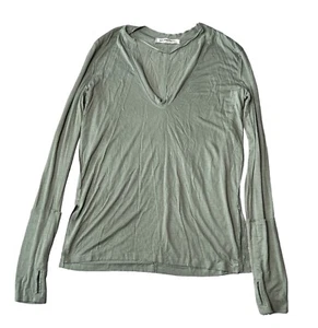 Free People We the Free Size Small Fresh Clean Long Sleeve Tee in Army Patina - Picture 1 of 11