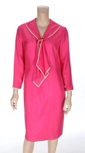 DAC California Vintage 60s Pink Silk Shift Cocktail Dress sz 14 - Picture 1 of 4