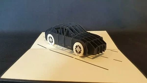 3D Pop Up Racing's Car/Porsche Greeting Card(Birthday, Congrats, Get Well, Blank - Picture 1 of 9