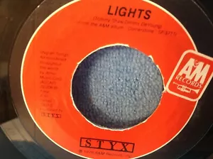 Styx - The Best of Times / Lights - A&M 1979 7" vinyl 45 RPM - Picture 1 of 3