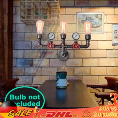 Vintage Water Pipe Wall Light Sconce Industrial Lamp Light Retro Lighting - Image 1 of 4