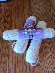 Bucilla Morocco Cotton Yarn - White-Lot of 3 - Picture 1 of 4
