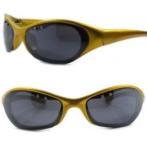 Outdoor Athletic Baseball Green Frame Wrap Around Rectangle Sport Sunglasses - Picture 1 of 4