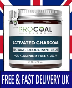 Natural Deodorant with Activated Charcoal by PROCOAL - 100% Aluminium Free UK