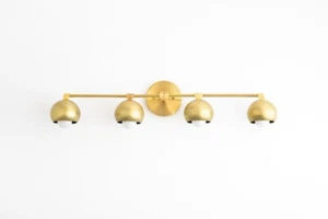Wall Light - Bathroom Lamp - Mid Century Vanity - Modern Bath Light Orb shade - Picture 1 of 4