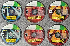 Borderlands Triple Pack - all 6 discs (Microsoft Xbox 360, 2015) - discs only