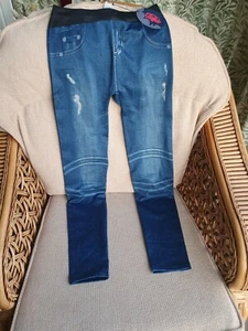 BNWTs Buffalo Denim Style Leggings Size 12 Blue - Picture 1 of 3