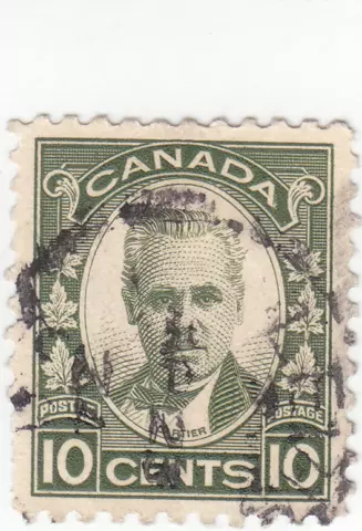 Canada - Scott #190 - 10 cent Dark Green - Used Cover