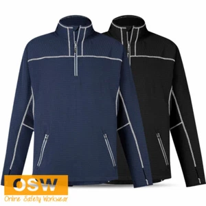 Mens Slim Fit Streetworx Light Weight Micro Fleece 4-Way Stretch Mid-Layer Shirt - Picture 1 of 6