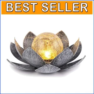 Touch-Controlled Solar Outdoor Light with Lotus Design – Perfect for Walkways - Picture 1 of 8