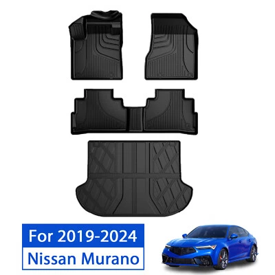 For 2019-2024 Nissan Murano Car All Weather Floor Mats & Trunk Mat Cargo Liner Foto 1 de 4