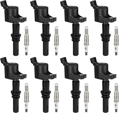 8PCS Ignition coil and Spark plugs kit For 2005-08 Ford EXPEDITION 5.4L V8 DG511 Foto 1 de 4