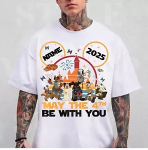 Personalized Mickey & Friends Star Wars Day May The 4th Be With You Tshirt Men - Picture 1 of 2