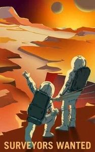 Mars - Surveyors Wanted - NASA Recruitment Poster Magnet - Picture 1 of 2