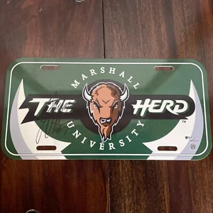 Byron Leftwich Autographed - Marshall University License Plate - Picture 1 of 3