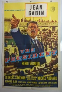 Póster de la película Jean Gabin "The President" original 27x41 vintage 1961 2696 - Imagen 1 de 1