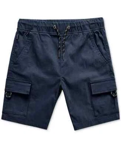 Ring of Fire Barlow Stretch Tech Fabric Pull-On Cargo Shorts Big Boys L Navy - Picture 1 of 16