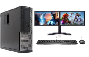 ULTRA FAST Gaming PC Bundle Intel Core i7 16GB 1TB Win-10 GT730 DUAL SCREEN - Picture 1 of 6
