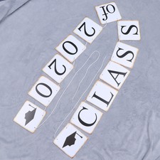  Retro 2020 Graduation Bunting Graduation Hat and Letter Printing Banner Garland