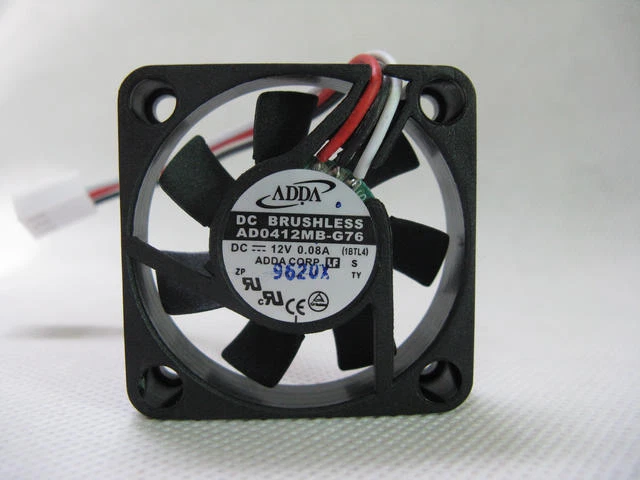 ADDA 4010 AD0412MB-G76 DC 12V 0.08A cooling fan double ball 3-Pin - Image 1 of 1