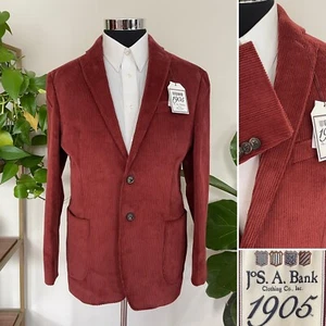Jos A Bank Herren Zwei-Knopf Herbst Cord Blazer Baumwolle Sport Mantel Jacke 42R - Bild 1 von 11