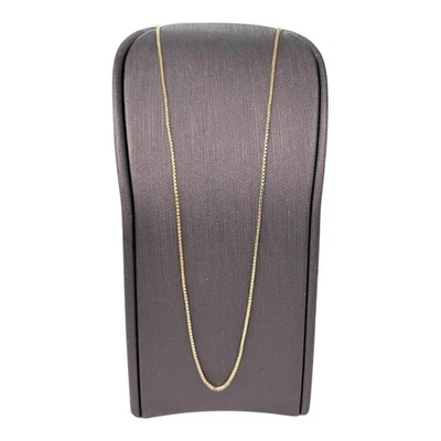 14ct 14K Yellow Gold Italian Fine Box Link Chain Necklace 1.91 Grams 42.5cm. New - Image 1 of 4