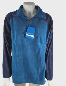 NWT - Columbia Womens GLACIAL Fleece III 1/2 Zip Pullover Blue Plus Sz 1X - Picture 1 of 4