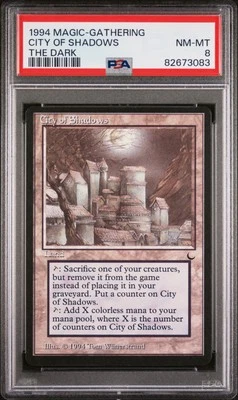 City of Shadows- The Dark - NM to Mint - PSA 8. POP 20. More MTG in store.  - Image 1 of 2