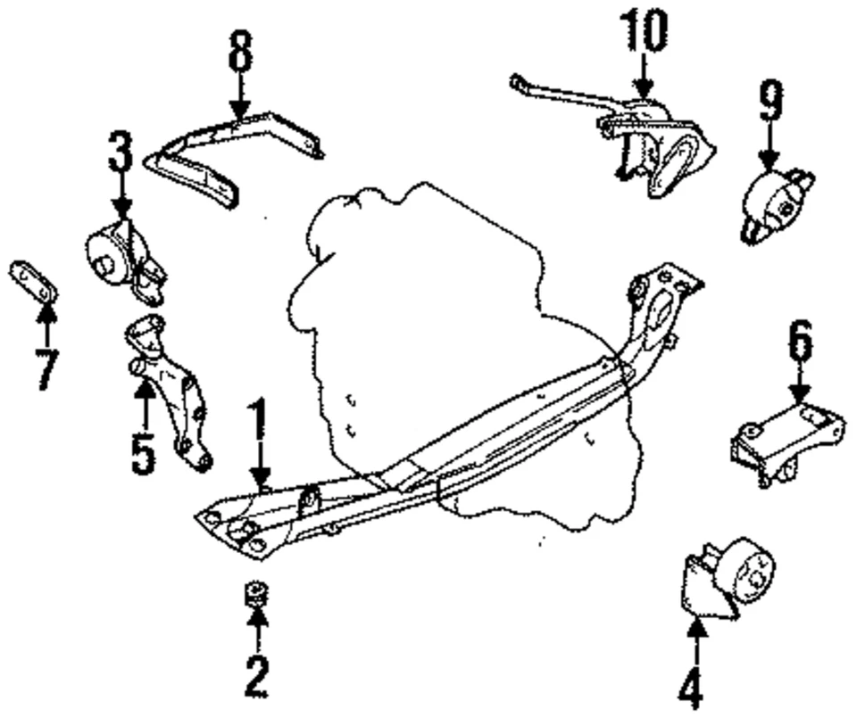 Aislador de montaje original Nissan 11320-50Y11 Foto 1 de 1