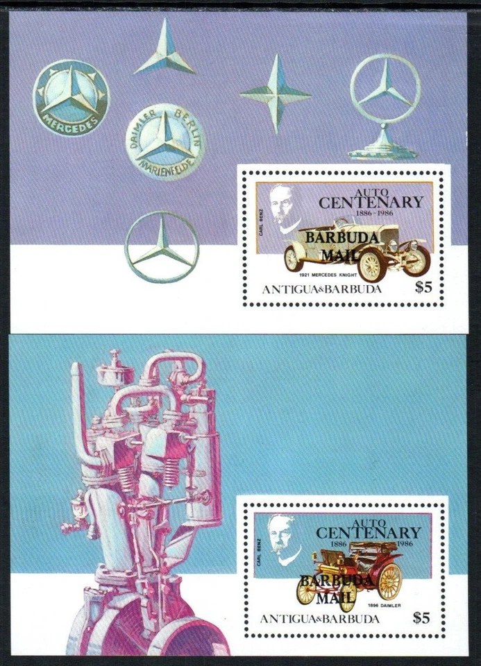 Barbuda Stamp 846-847  - Classic Cars - Image 1 of 1