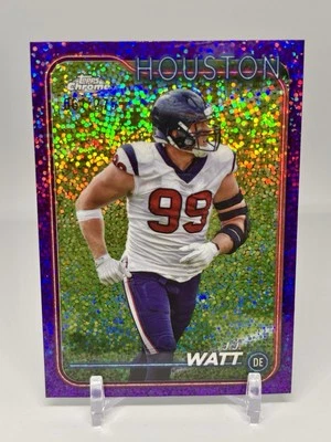 J.J. WATT 2024 TOPPS CROMO PÚRPURA MOTEADO REFRACTOR HOUSTON/275 Foto 1 de 2