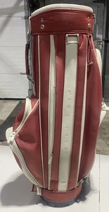 Vintage Nike Red & White Golf Bag 4-Way Cart Golf Bag USED FREE SHIPPING - Picture 1 of 9