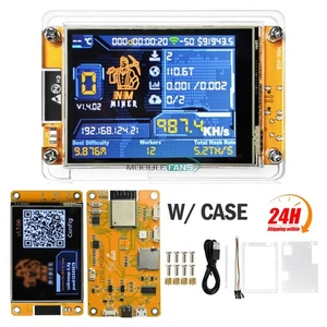 Nerdminer 1060kh/s BTC Solo Lotteria Bitcoin Miner Schermo 2,8'' + Custodia Acrilyc - Foto 1 di 11