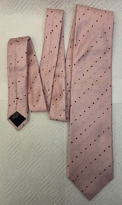 Canali rosa hellblau & schwarz gepunktete Herren Seidenkrawatte - Made in Italy - Bild 1 von 9