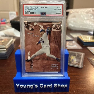 1999 Skybox Thunder Hideo Nomo Rave /150 PSA 8 - Image 1 of 3