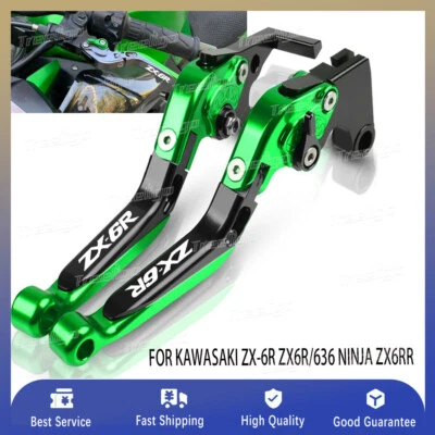 For KAWASAKI ZX-6R ZX6R/636 Ninja ZX6RR Foldable Extendable Brake Clutch Levers - Изображение 1 из 4