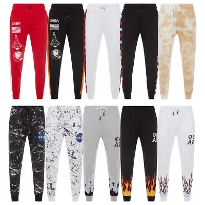 Pantalones de chándal informales de lana de algodón ajustados para hombre con bolsillos urbanos NASA Foto 1 de 2