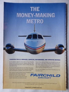 5/1996 PUB FAIRCHILD FLUGZEUG SWEARINGEN METRO 23 ORIGINAL ANZEIGE - Bild 1 von 1