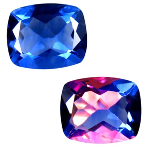 4,87 ct schimmerndes Kissen (11 x 9 mm) Brasilien Farbwechsel Fluorit Edelstein - Bild 1 von 3