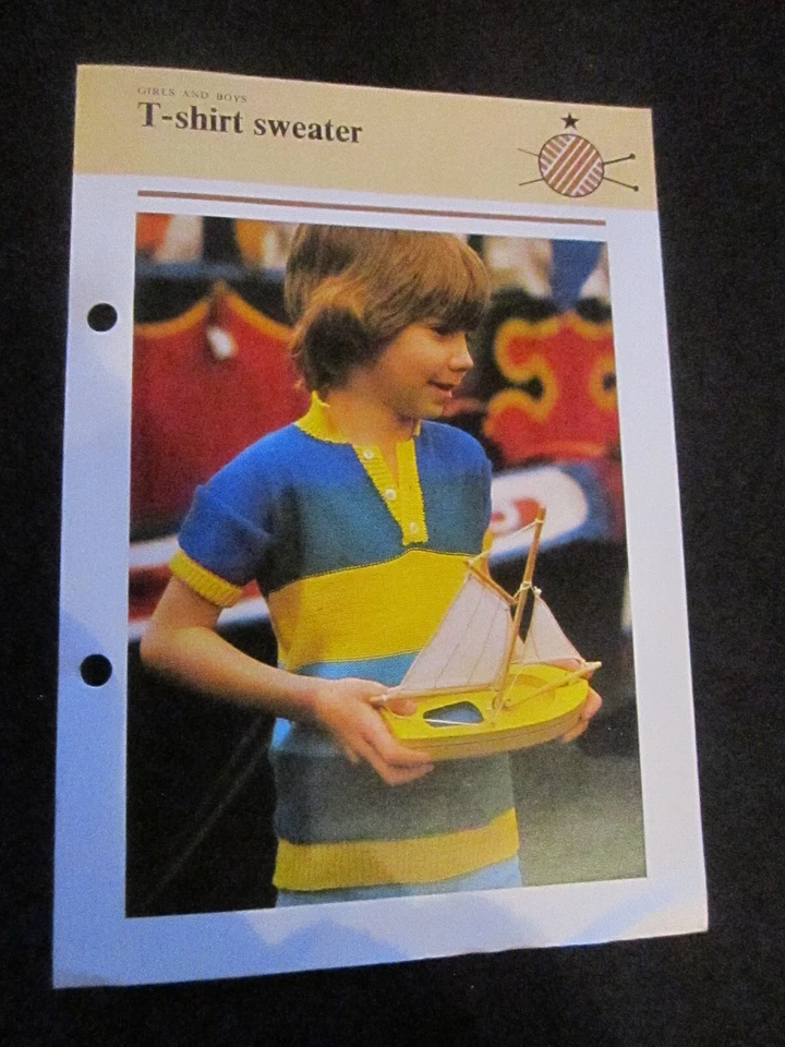 KNITTING PATTERN GIRLS AND BOYS T-SHIRT SWEATER  **MUST SEE ** - Image 1 of 1