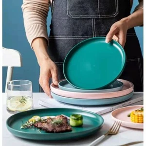 Platos de cena Plato de carne de cerámica Platos de comida occidental - Imagen 1 de 25