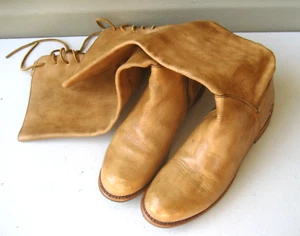 BED STU Manchester Boots BROWN Leather Size 10 Knee High Lace Bench Distressed - Picture 1 of 18