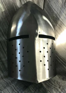 Templar Sugarloaf Helm Medieval Steel Helmet Replica - Picture 1 of 3