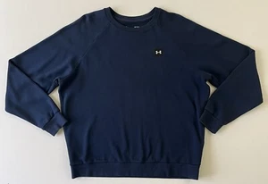 Under Armor Navy Blue Large Pullover Crewneck Long Sleeve Men's Sweater 0002 - Picture 1 of 12