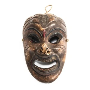 Geweihte Ritualmaske, Holz bemalt Totenkopf Maske Wandschmuck - Bild 1 von 4