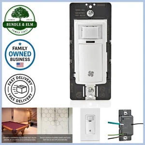 Humidity Sensor Switch for Bathroom Exhaust Fan Moisture Control White - Picture 1 of 14