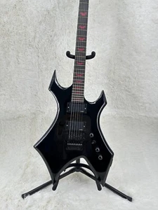 free ofduty Electric Guitar BC Black, mixed fibreboard thread through the body - Picture 1 of 15