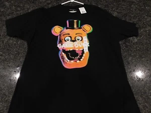 Five Nights At Freddys Cotton Black Unisex T-shirt XXL Men Women - Picture 1 of 3