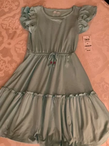 NWTGirls dress Epic Threads Big Girls Solid Tiered Dress Size S refreshing teal  - Picture 1 of 3