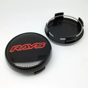 4pcs 60 mm for RAYS Black Red Alloy Wheel Center Caps Hub Caps Rim Caps Rim TE37 - Picture 1 of 3